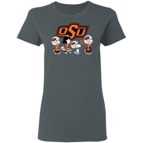 The Peanuts Snoopy And Friends Cheer For The Oklahoma State Cowboys NCAA Shirt