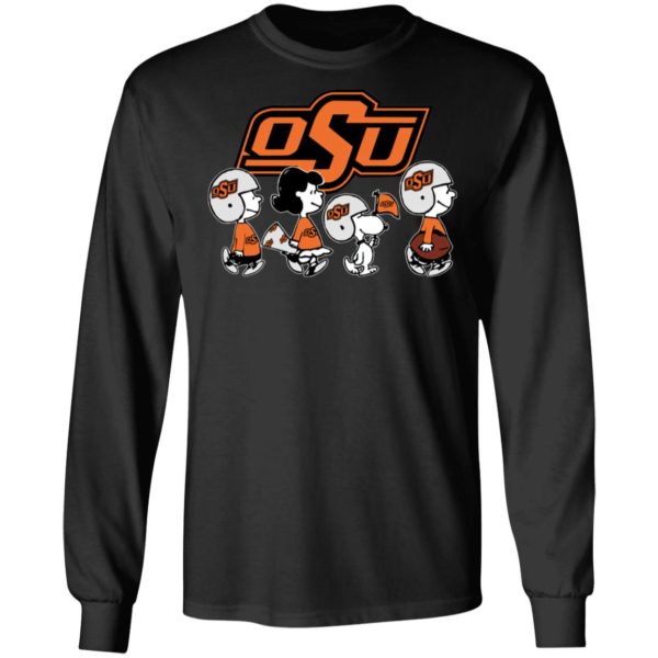 The Peanuts Snoopy And Friends Cheer For The Oklahoma State Cowboys NCAA Shirt