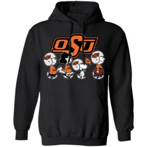 The Peanuts Snoopy And Friends Cheer For The Oklahoma State Cowboys NCAA Shirt