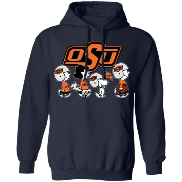 The Peanuts Snoopy And Friends Cheer For The Oklahoma State Cowboys NCAA Shirt