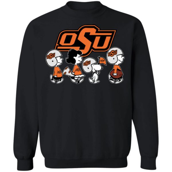 The Peanuts Snoopy And Friends Cheer For The Oklahoma State Cowboys NCAA Shirt