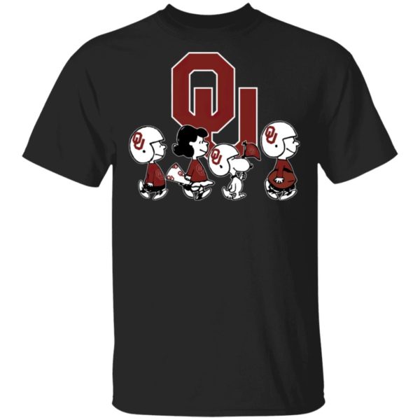 The Peanuts Snoopy And Friends Cheer For The Oklahoma Sooners NCAA Shirt