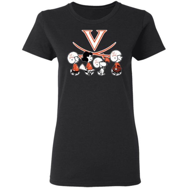 The Peanuts Snoopy And Friends Cheer For The Virginia Cavaliers NCAA Shirt