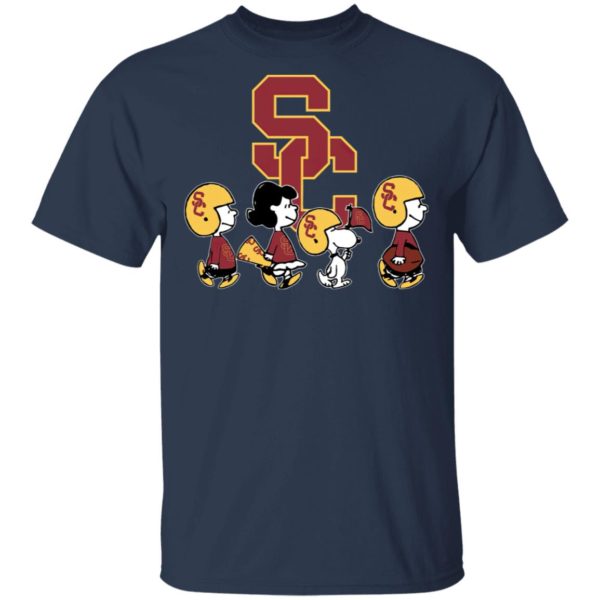 The Peanuts Snoopy And Friends Cheer For The USC Trojans NCAA Shirt