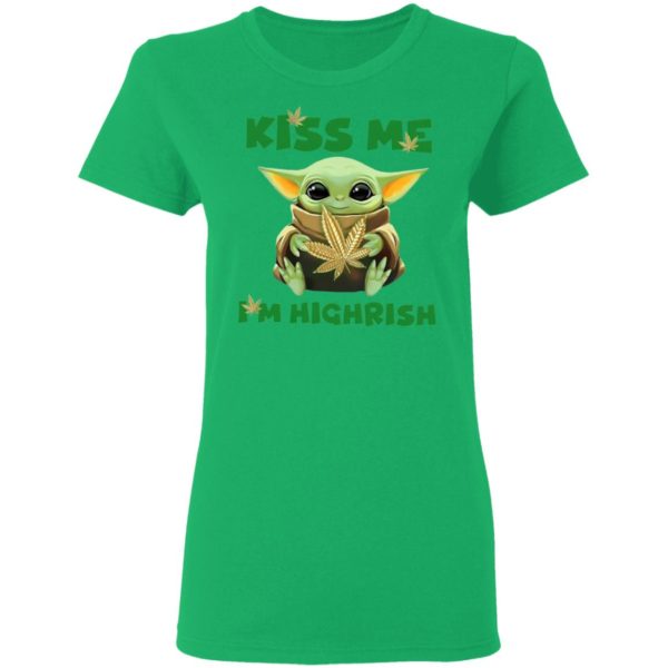 Baby Yoda Happy St. Patrick’s day Kiss me I am Highrish shirt