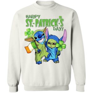 Baby Yoda and Stitch Irish Friends Happy St. Patrick’s day shirt