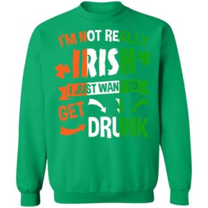 I’m Not Really Irish I Just Want To Get Drunk Patrick’s Day Shirt