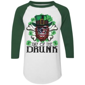 Day of The Drunk American Flag Skull Patrick's Day Shirt