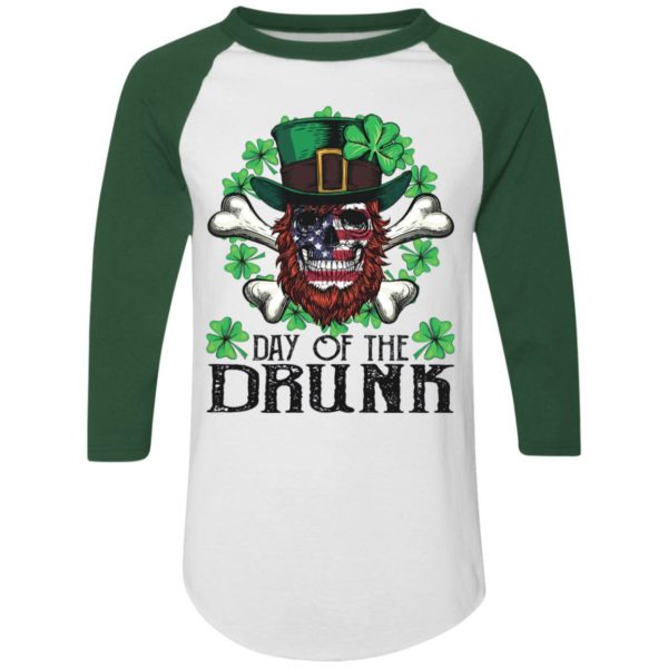 Day of The Drunk American Flag Skull Patrick’s Day Shirt