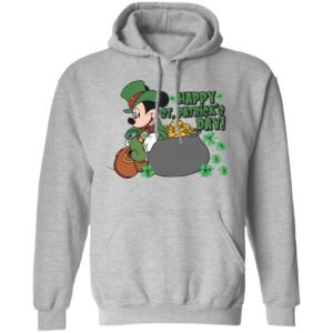 Green Mickey Mouse Happy St Patrick's Day Gold Coin Shirt