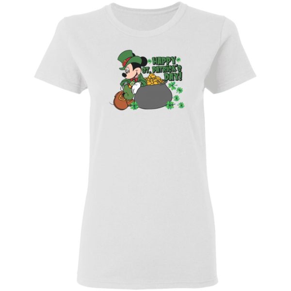 Green Mickey Mouse Happy St Patrick’s Day Gold Coin Shirt