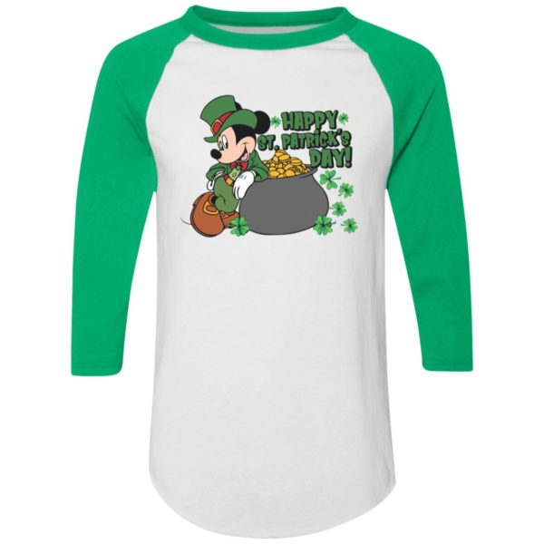 Green Mickey Mouse Happy St Patrick’s Day Gold Coin Shirt