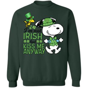 St Patricks Day Snoopy I'm Not Irish But Kiss Me Anyway shirt
