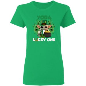 Leprechaun Yoda Lucky One Golden Horseshoe St Patrick's Day Shirt