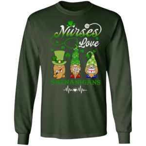 Nurse Gnome Crew Love Shenanigans St Patrick's Day Shirt