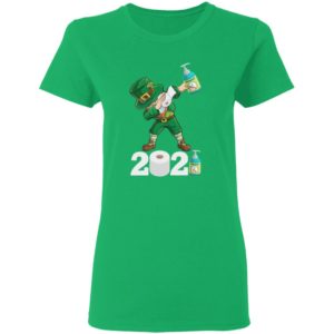 St Patrick's Day Dabbing Leprechaun Social Distancing Toilet Paper 2021 Quarantine Shirt