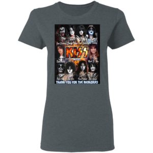 Characters Kiss Since 1973 Signatures Thank You For The Memories Shirt