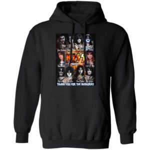 Characters Kiss Since 1973 Signatures Thank You For The Memories Shirt