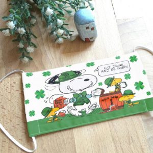 Snoopy Eat Drink and Be Irish St Patrick’s Day Face Mask