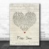 Coldplay Fix You Script Heart Song Lyric Quote Poster Canvas
