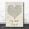 Tim McGraw Humble And Kind Script Heart Song Lyric Poster Canvas