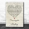 Chris Stapleton Starting Over Script Heart Song Lyric Music Poster Canvas