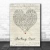 Chris Stapleton Tennessee Whiskey Script Heart Song Lyric Quote Poster Canvas