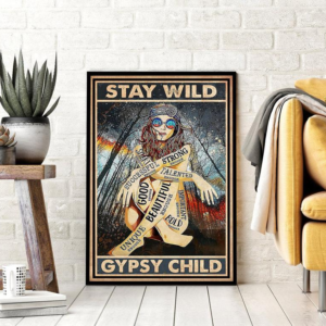 Stay Wild Gypsy Child Poster Canvas=