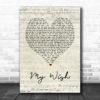Rascal Flatts Bless The Broken Road Script Heart Song Lyric Quote Poster Canvas