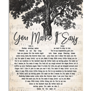Jason Aldean You Make It Easy Like A Rainy Sunday Morning Makes Me Want To Stay In Bed Poster Canvas