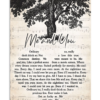 Dave Matthews Band You And Me Script Heart Song Lyric Quote Poster Canvas