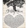 Chris Stapleton Starting Over lyrics Poster Canvas