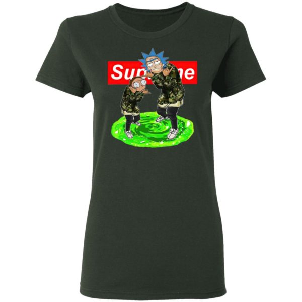 Supreme Logo With Rick And Morty 2021 Shirt
