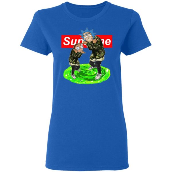 Supreme Logo With Rick And Morty 2021 Shirt