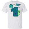 Spaceship planet and Baby Alien Boys 3rd birthday shirt