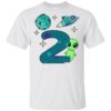 The spaceship planet and Baby Alien Boys 2nd birthday shirt