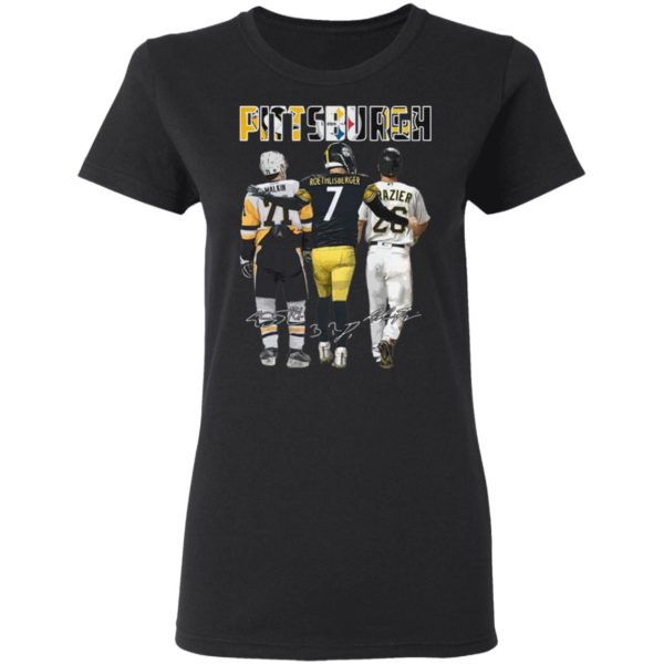 Pittsburgh Pittsburgh Steelers Pittsburgh Penguins malkin Roethlisberger Raizer signatures shirt
