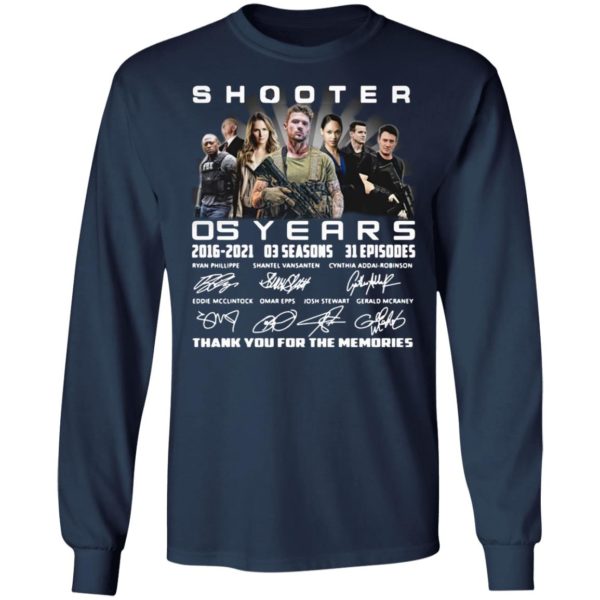 Shooter 05 Years 2016-2021 03 Seasons 31 Episodes Thank You For The Memories Signatures Shirt