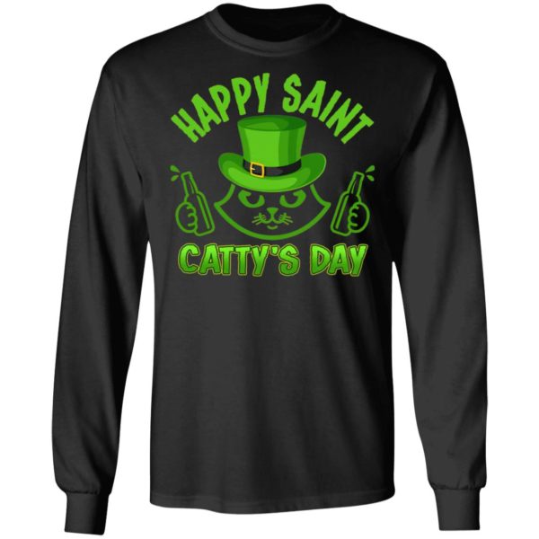 Happy Saint Catty’s Day Funny Cat St Patrick’s Day Shirt