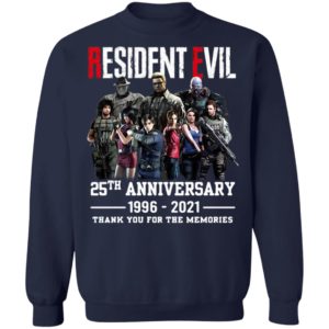 Resident Evil 25Th Anniversary 1996-2021 Thank You For The Memories Shirt