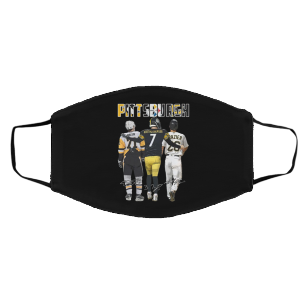 Pittsburgh Pittsburgh Steelers Pittsburgh Penguins malkin Roethlisberger Raizer signatures Face mask