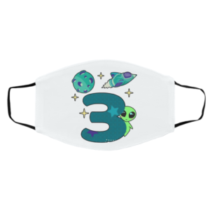 Spaceship planet and Baby Alien Boys 3rd birthday Mask
