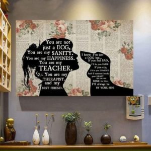 Dachshund You Are Not Just A Dog You Are My Sanity Happiness You Are My Teacher Im Dog If You Feel Sad Ill Be Your Smile Poster Canvas