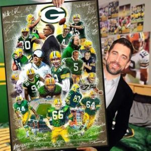 Green bay packers best players coach signed for fan Poster Canvas