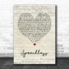 Dan  Shay Speechless Script Heart Song Lyric Quote Poster Canvas