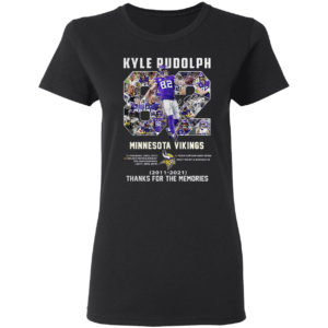 Kyle Rudolph Minnesota Vikings 2011-2021 thanks you for the memories signature shirt