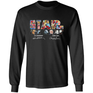 Star Trek Wars Gene Roddenberry George Lucas signatures shirt