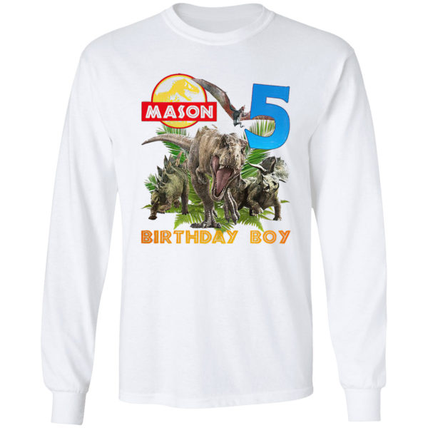 Dinosaurs Mason 5 Birthday boy shirt