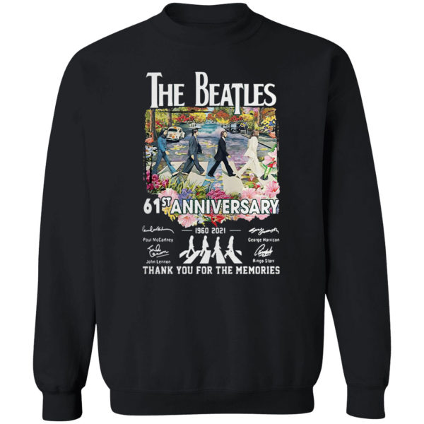 The Beatles 61ST Anniversary 1960 2021 thank You for the memories signatures shirt