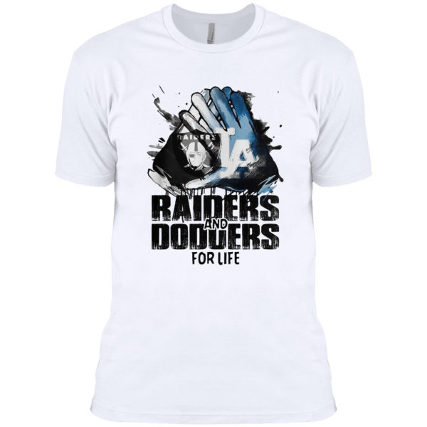 Oakland Raiders And Los Angeles Dodgers For Life Art Shirt